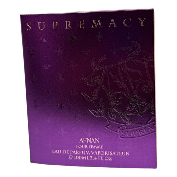 Perfume Supremacy Purple Afnan 100 Ml Notas Cítricas Y Vainilla