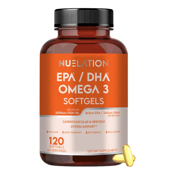 Aceite De Pescado Omega 3 NuElation Suplemento Salud Cardiaca Y Cerebral