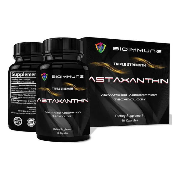 Astaxantina Triple Fuerza 12mg 60 Cápsulas Blandas Potente Antioxidante