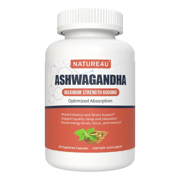 Ashwagandha Máxima Fuerza 6000mg Capsulas Para Estres y Energia