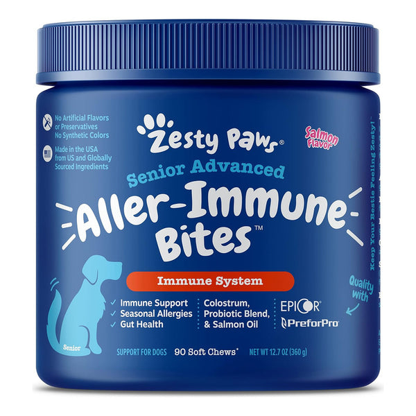 Zesty Paws Masticables Omega 3 Para Perros Suplemento Antialérgico