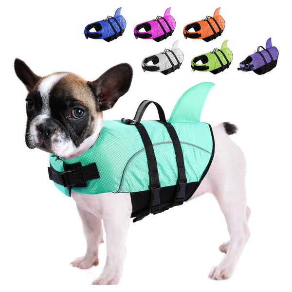 Chaleco Salvavidas Para Perros Pequeños Con Diseño De Tiburón Alta Flotabilidad