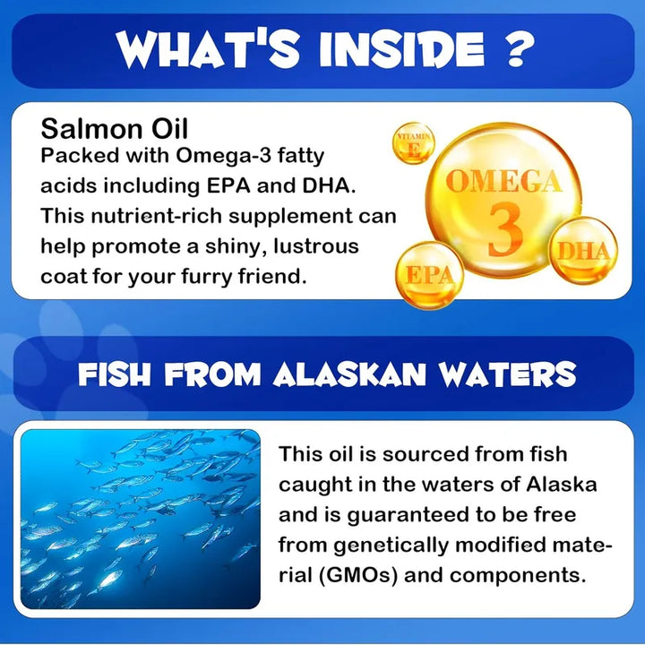 Aceite De Salmón De Alaska Para Perros Con Omega 3 Ácidos Gr - Imagen 3
