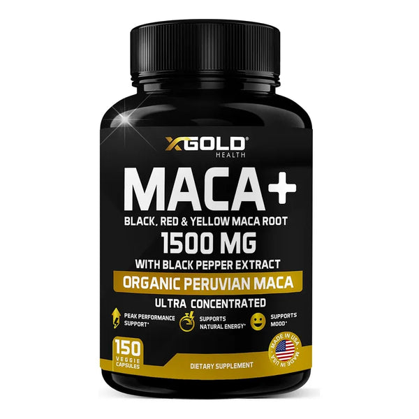 Capsulas De Maca Organica 1500 Mg Energeticas Premium Sin Gluten