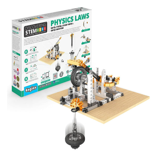 Engino STEM902 Juego de Construcción Leyes de Física para Niños + Aplicación 3D Interactiva