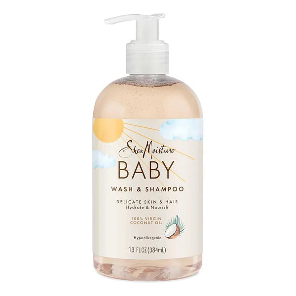 Jabón Y Champú Para Bebés SheaMoisture De Coco Virgen 13 Oz