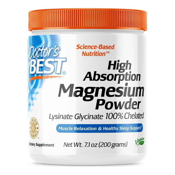 Magnesio En Polvo Doctor's Best Alta Absorcion Energia Y Sueño