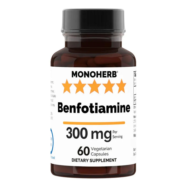 Benfotiamina Alta Potencia 300mg 60 Cápsulas Vegetales Bienestar Diario