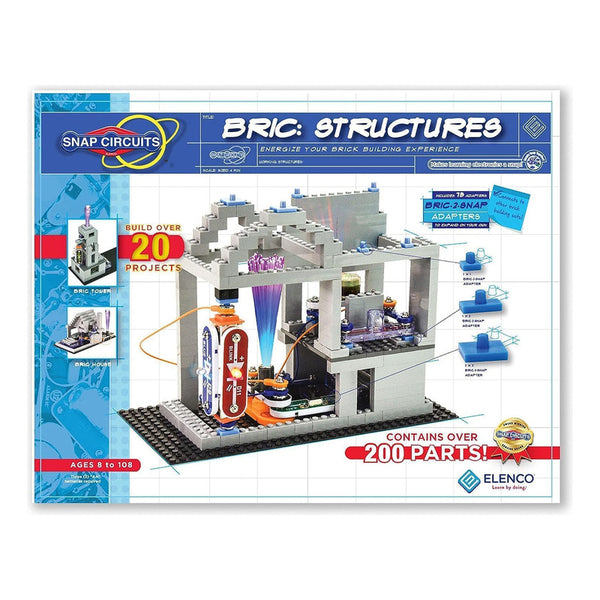 Snap Circuits BRIC Estructuras Kit de Exploración de Ladrillos y Electrónica 140 Piezas