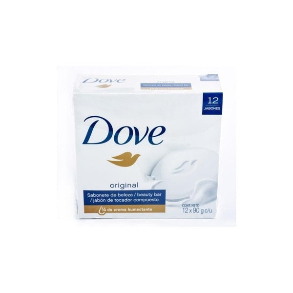 Dove Jabon Barra 12 Unidades 90 G Para Piel Suave Y Hidratada