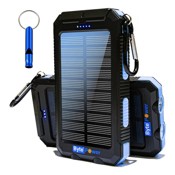 Cargador Portátil Solar 20000 Mah Azul De Alta Capacidad
