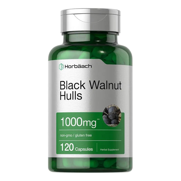Capsulas De Cascara De Nuez Negra 1000 Mg 120 Uds Suplemento Sin Gluten