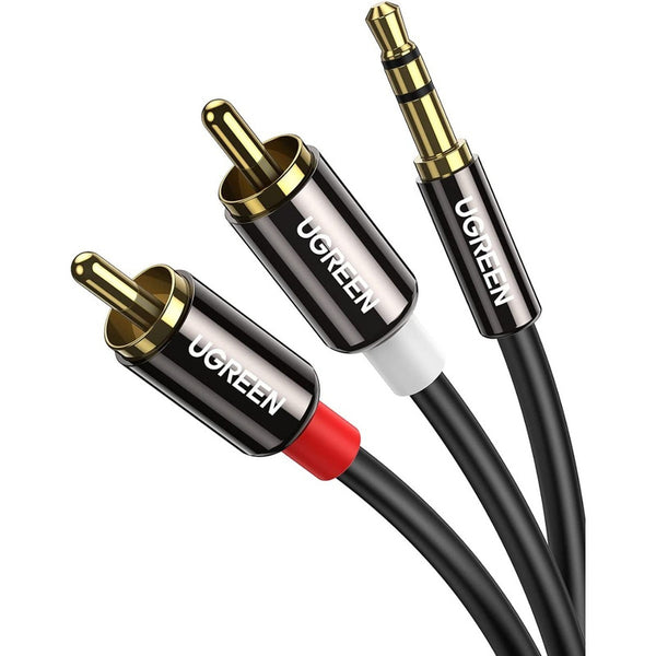 Cable Auxiliar Audio Jack 3.5mm A 2RCA Conector Macho Alta Calidad Audio