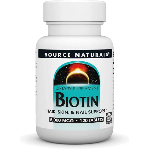 Biotina 5000 Mcg Maxima Potencia 120 Tabletas Para Cabello Fuerte