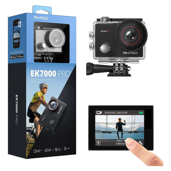 Cámara Akaso Ek7000 Pro 4k Cámara De Acción Sumergible Con Pantalla Táctil