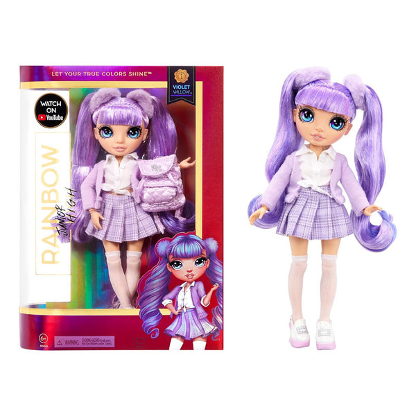 Rainbow High Violet Willow Muñeca Púrpura 9 Pulgadas Con Mochila Y Accesorios