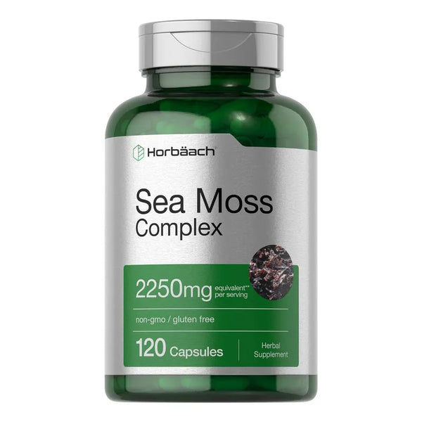 Cápsulas De Musgo Marino Horbäach 2250 Mg Suplemento Natural