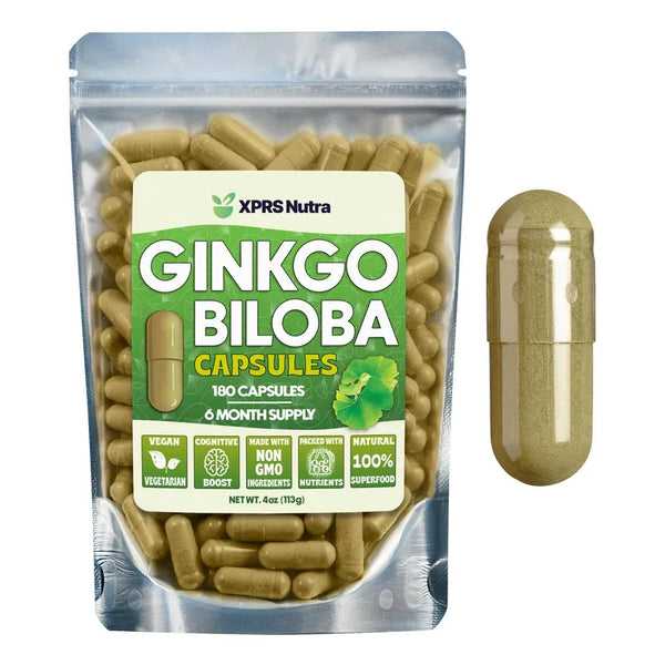 Cápsulas De Ginkgo Biloba 180 Unidades Para Mejorar La Cognición