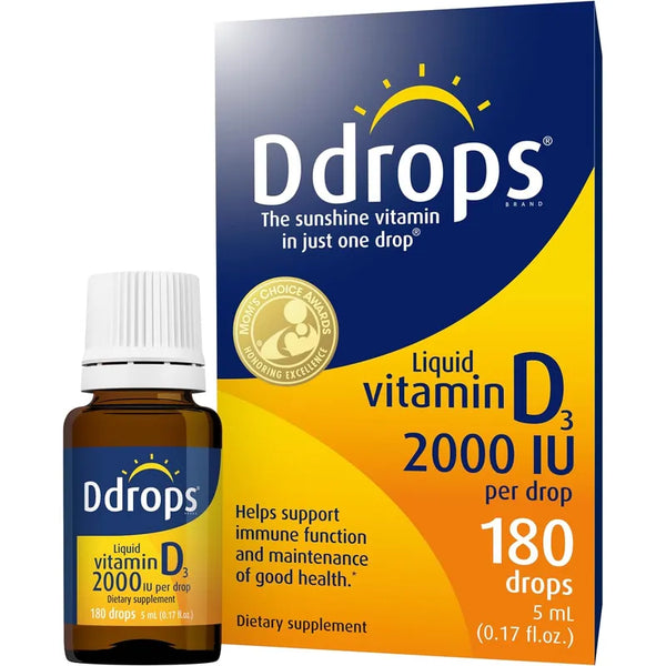 Gotas Líquidas Vitamina D3 2000ui 180 Unidades Apoyo A Huesos