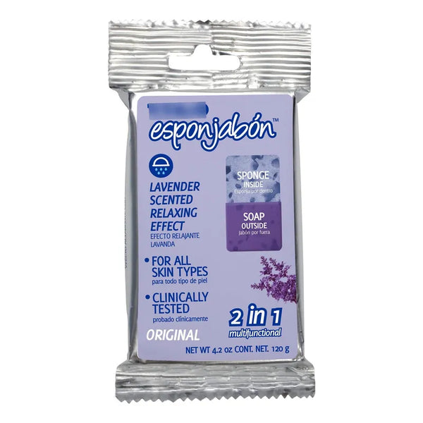 Esponja De Jabón 2 En 1 Aromática Lavanda Biodegradable
