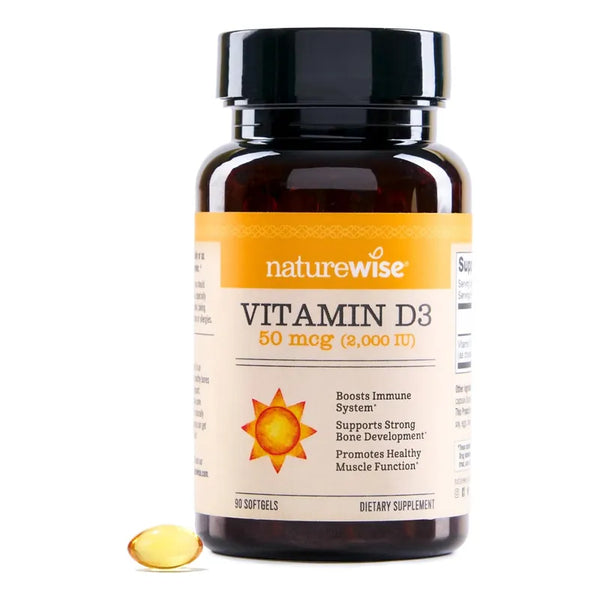 Capsulas De Vitamina D3 Naturewise Salud Osea Inmunitaria