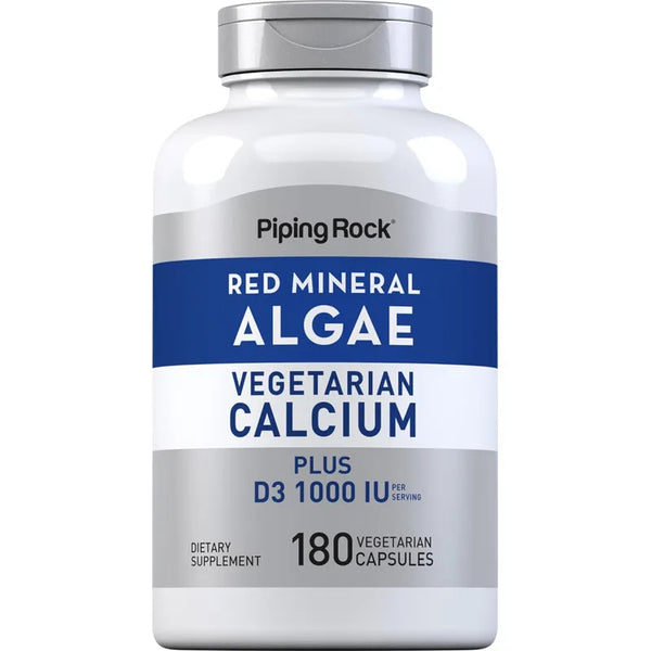 Algas Minerales Rojas Calcio Vegetal 180 Capsulas Suplemento Natural