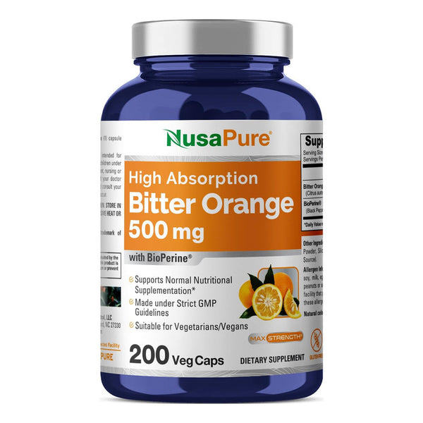 Bitter Orange Nusapure 500mg Veganas Alta Absorcion 200 Caps