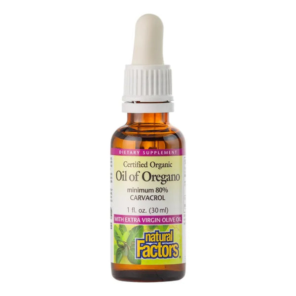 Aceite De Oregano Organico Natural Factors 187 Porciones 30 ml Soporte Inmunologico