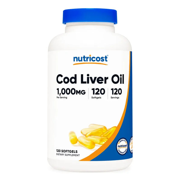 Aceite De Hígado De Bacalao 1000 Mg Omega 3 Sin Gluten 120 Cápsulas