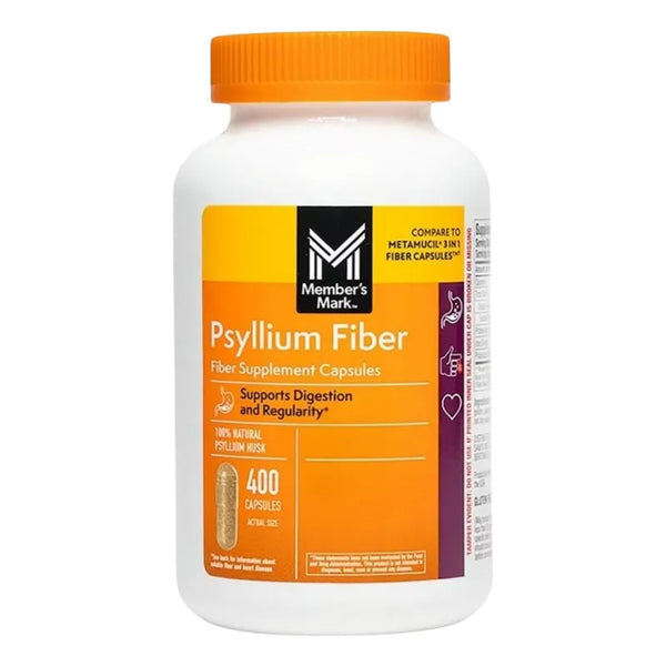 Capsulas De Fibra Natural Cáscara De Psyllium 400 Unidades Salud Digestiva