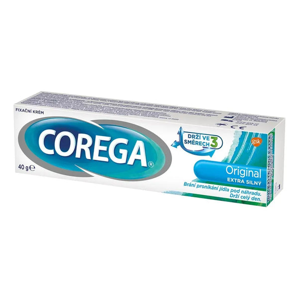 Crema Adhesiva Para Dentaduras Corega Extra Fuerte 1.41 Oz Fijación Duradera