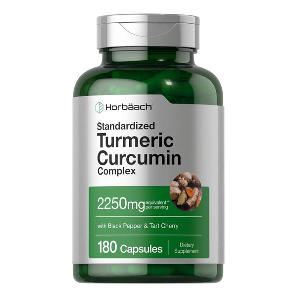 Suplemento Turmeric Black Pepper 2250 Mg 180 Capsulas Con Bioperina