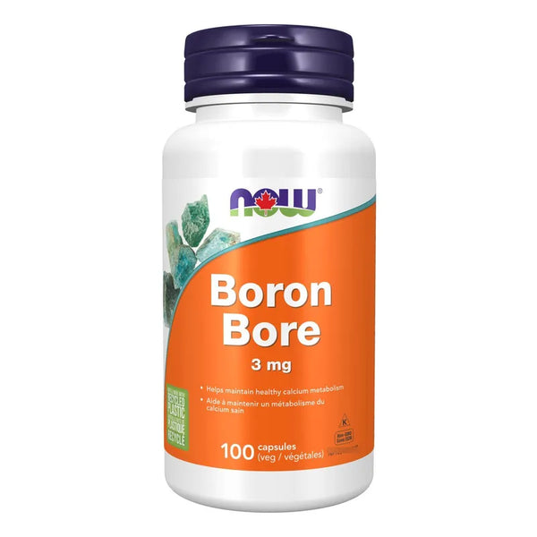 Boro 3 Mg Glicina Bororgánica Soporte Estructural 100 Cápsulas Now