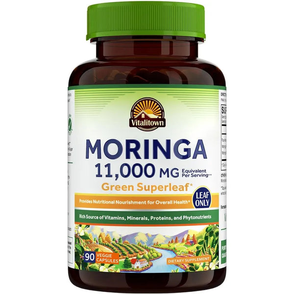Capsulas Organicas De Moringa Energia Y Control Vitalitown 11000 Mg