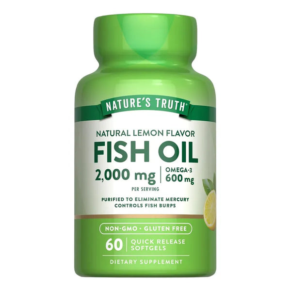 Aceite De Pescado 2000 Mg Omega-3 Nature's Truth Cápsulas Blandas
