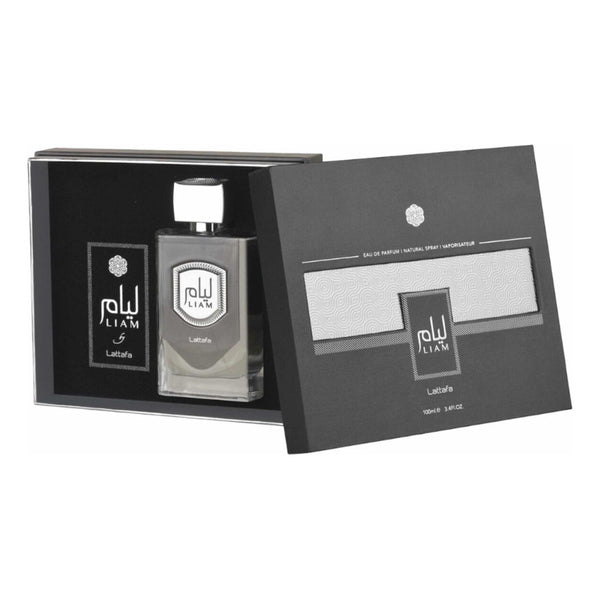 Lattafa Liam Silver Perfume Unisex Fragancia De Lujo Con Notas Florales Y Almizcladas