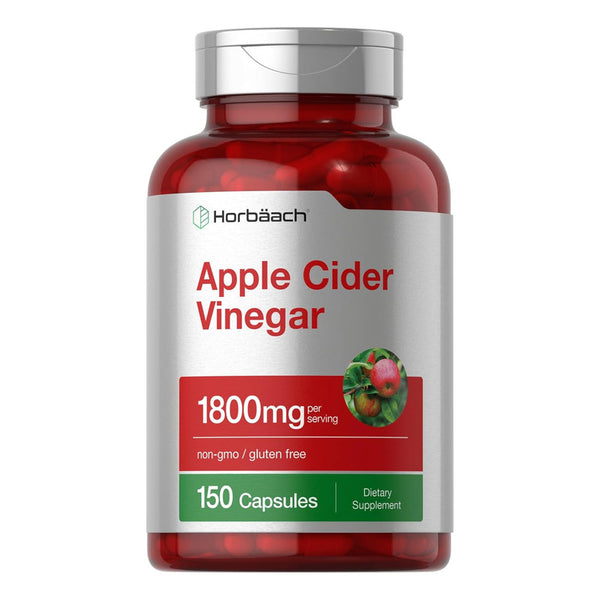 Vinagre De Sidra De Manzana 1800 Mg Horbäach 150 Cápsulas Suplemento Natural