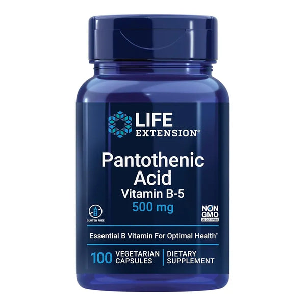 Ácido Pantoténico 500 Mg Con Calcio Vitamina B Esencial Para Energía