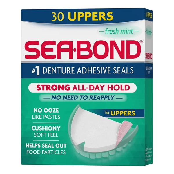 Adhesivo Para Dentadura Sea Bond 30 Unidades Resistente Y Seguro