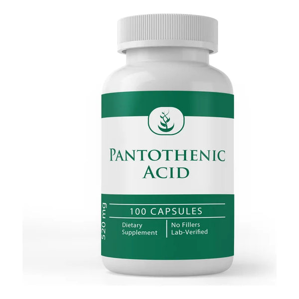 Acido Pantotenico Vitamina B5 Pura Y Calcio 100 Capsulas Salud