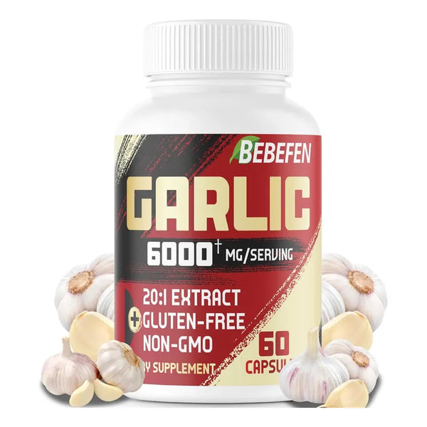 Capsulas De Ajo 6000 Mg Salud Digestiva Inmunologica Suplemento Vegetariano