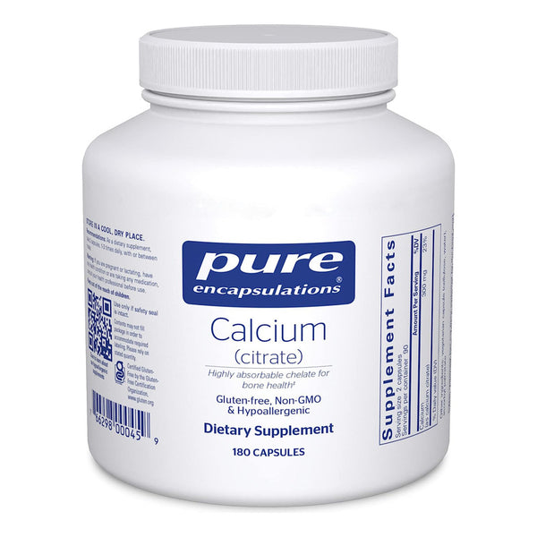 Citrato De Calcio Salud Cardiovascular Huesos Puros 180 Capsulas