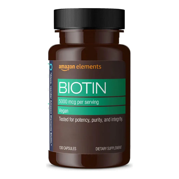 Biotina Vegana 5000 Mg 130 Cápsulas Para Cabello Y Piel