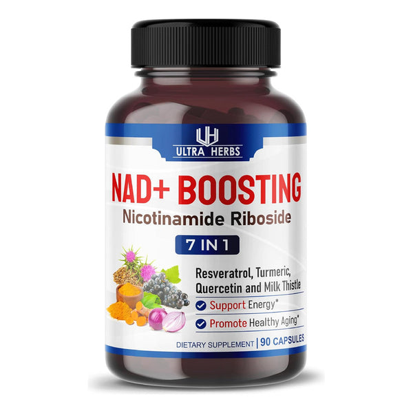 Nad Mg 7 En 1 Resveratrol Longevidad 90 Cap Energía Celular