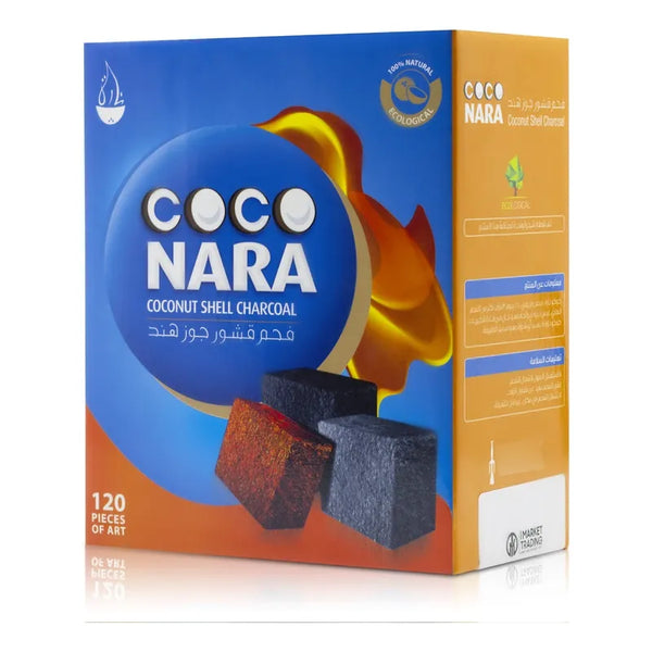 Carbón Natural Coco Nara Para Hookah 120 Piezas Quema Larga