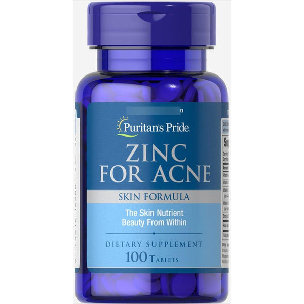 Zinc Para El Acne Puritan S Pride 100 Tabletas Salud Pura