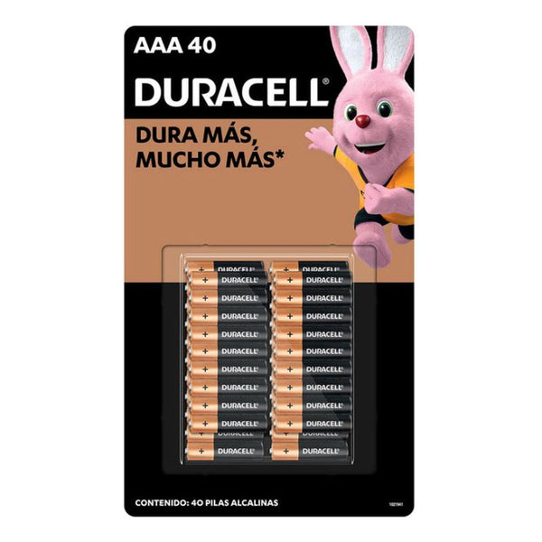 Pila Duracell Alcalina Aaa 40 Piezas Energia Continua Y Confiable