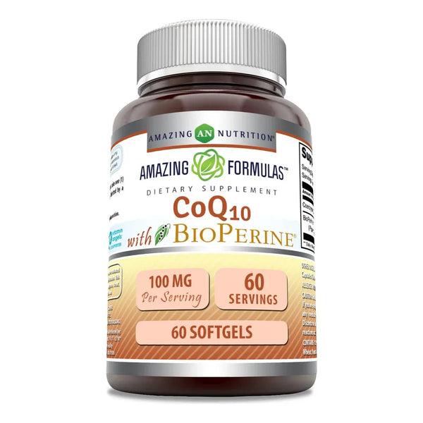 Amazing Formulas Coq10 100 Mg Con Bioperina 60 Cápsulas Blandas