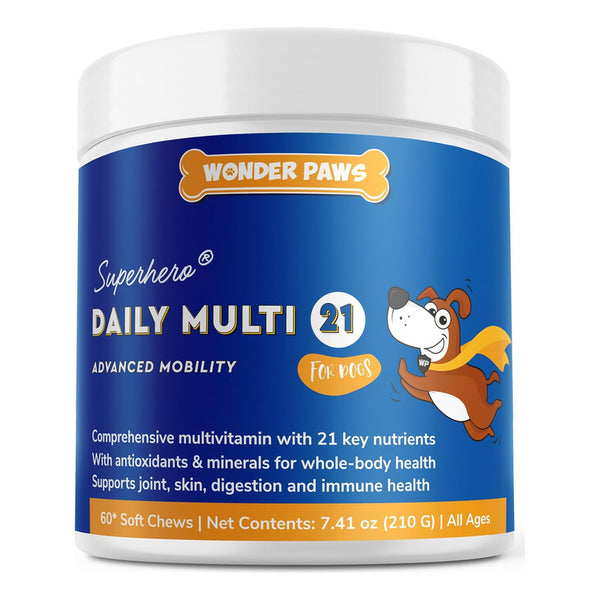 Multivitamínico Diario para Perros Wonder Paws: Salud Integral con 21 Nutrientes Esenciales