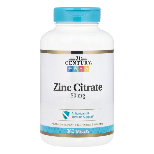 Tabletas De Citrato De Zinc 50 Mg 360 Unidades Apoyo Inmunológico Y Antioxidante